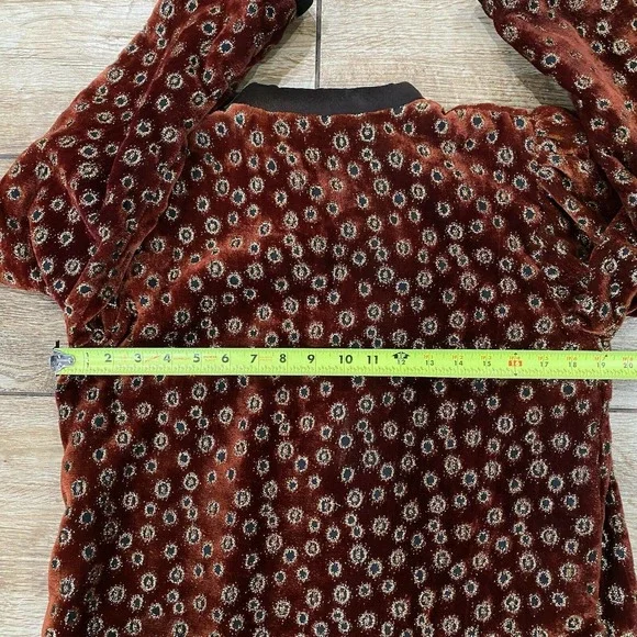 David Brown For Saks Fifth Ave Velour Lounge House Dress Robe size S - Picture 7 of 10